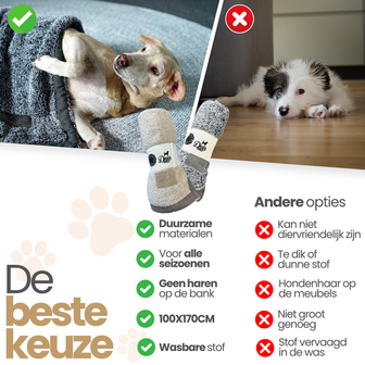 Dogs&amp;Co&reg; SNUGGLE fleece deken Beige 100x75cm 