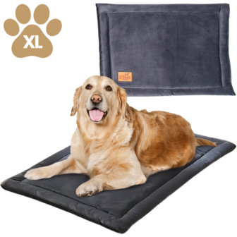 Benchkussen Velour antraciet 105x70cm 