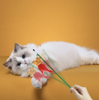 Christmas Cat Teaser Toy &ndash; Kerstspeeltje voor katten