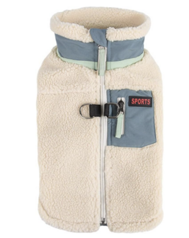 Honden Teddy winterjas Ecru