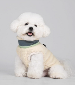 Honden Teddy winterjas Ecru