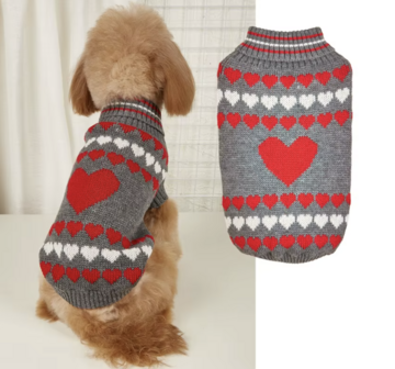 Hondentrui Grijs Hartjes voor kleine honden