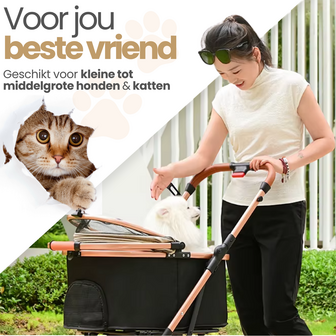 Dogs&amp;Co&reg; Luxe Multifunctionele Hondenbuggy Grijs