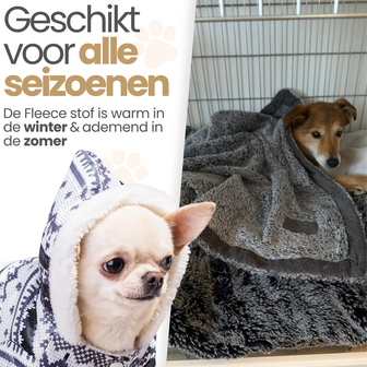 Dogs&amp;Co&reg; SNUGGLE fleece deken Beige 100x75cm 