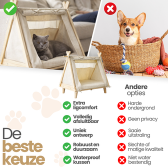 Dogs&amp;Co&reg; Dierentent op Pootjes Grijs