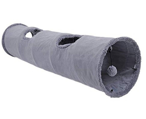 Puppytunnel - Kattentunnel 130x30 grijs Dogs&Co