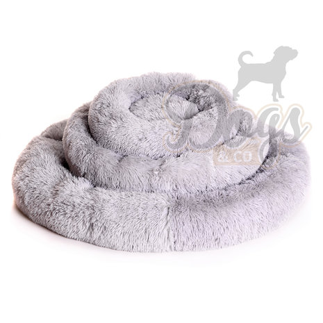 Fluffy Donut 80 cm Lichtgrijs