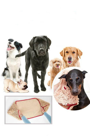 Honden Handdoek - Grijs - 80 x 35 cm - Dogs&Co 