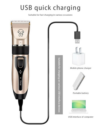 Huisdier Tondeuse compleet Set USB oplaadbaar 