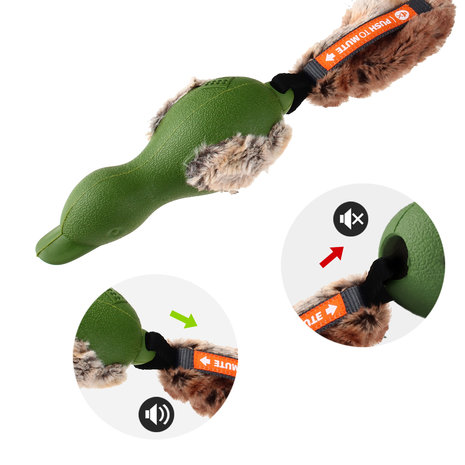 Gigwi Duck Push To Mute Groen