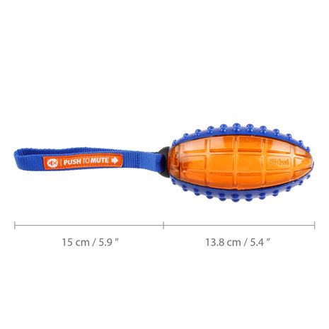 Gigwi Rugby Ball  Push To Mute Blauw/Oranje