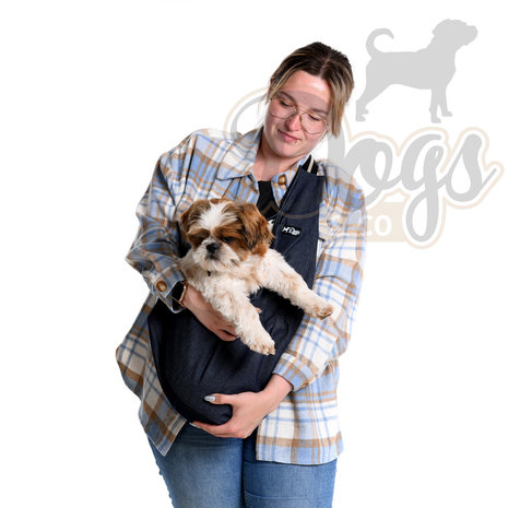 Dogs&Co Draagtas Hond - Denim Blauw - Hondentas 64x45 cm