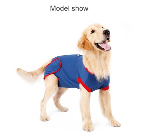 Honden Romper voor na de operatie Blauw/Rood 