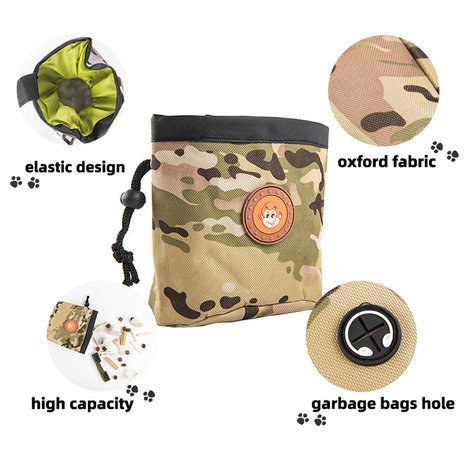 Beloningstasje Zwart Camo - Voertasje voor training