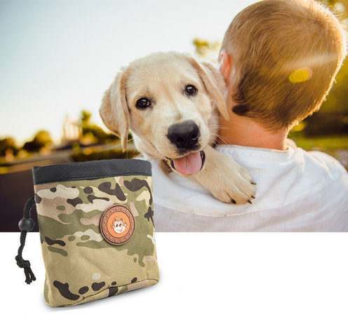 Beloningstasje Zwart Camo - Voertasje voor training