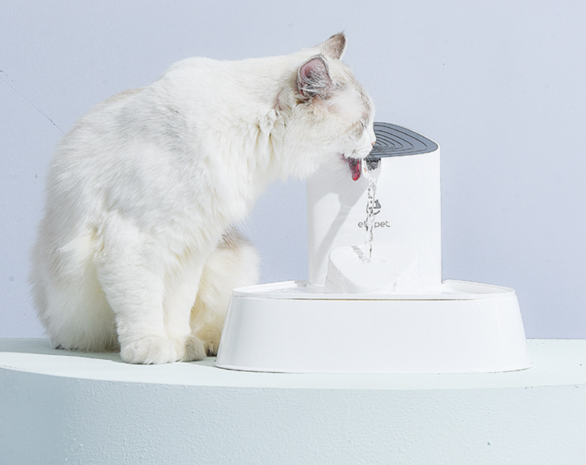 Els Pet Drinkfontein met filter - Katten/Honden - 3Liter - Wit/Grijs