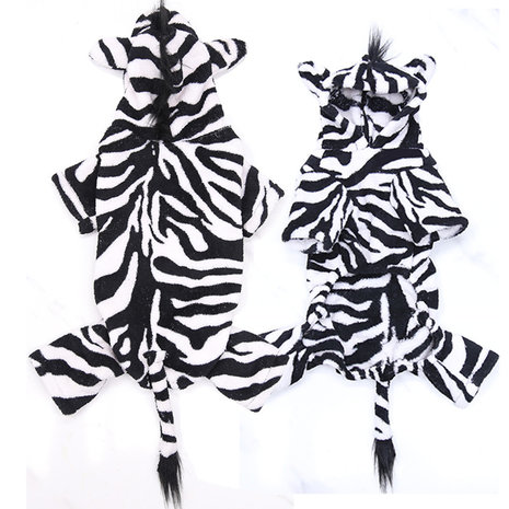 Zebra outfit voor kleine honden 