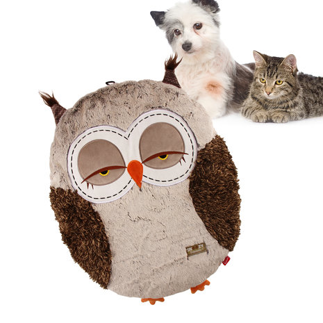 GiGwi Snoozy Friendz Uil - ligkussen voor kleine honden of katten