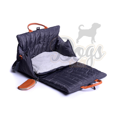 Depressie Lucky fax Dogs&Co Luxe Honden Draagtas voor honden tot 8KG - Antraciet - Dogs & Co