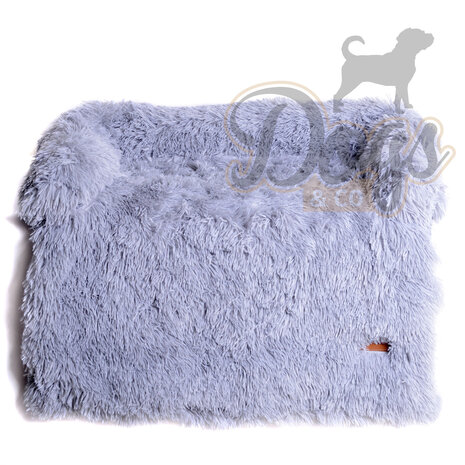 Dogs&Co Zachte fluffy hondenmat voor bank Maat S Grijs 75x75cm