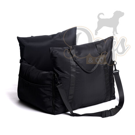 Dogs&Co Luxe Honden autostoel  Royal+  ZWART Waterproof 