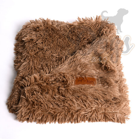 Dogs&Co Fluffy Hondendeken 100x75 cm Khaki bruin