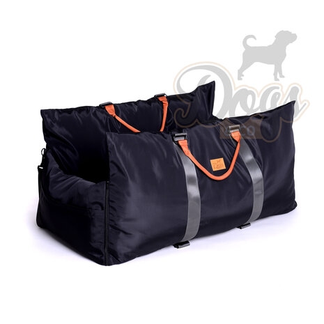 Dogs&Co Luxe Honden autostoel  Royal+ XL  ZWART Waterproof 