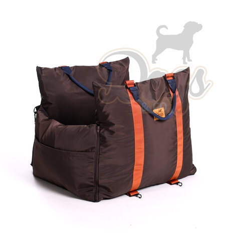  Dogs&Co Luxe Honden autostoel  Royal+  Choco Waterproof 