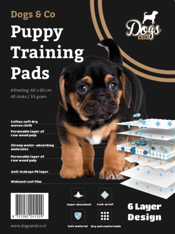 Dogs&Co Puppypads 60x60cm 40 stuks