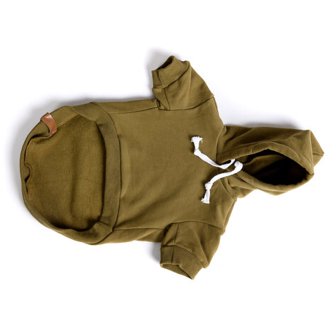 Dogs&Co Honden Sweater -  Hoodie voor honden Army Green