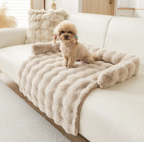 Ultrazacht Bankdeken voor Honden - Beige (75 cm)