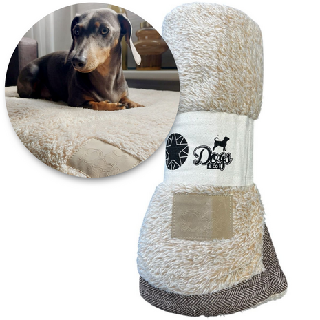 Dogs&Co® SNUGGLE fleece deken Beige 100x75cm 