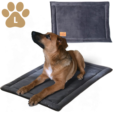 Benchkussen Velour antraciet 90x55cm 