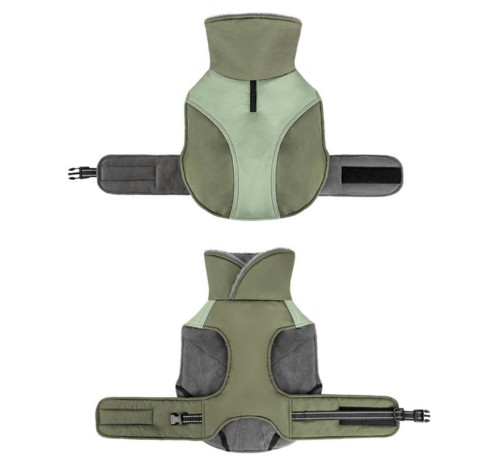 Dogs&Co® Honden winterjas groen met bontkraag