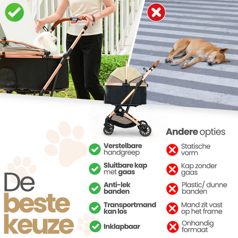 Dogs&Co® Luxe Multifunctionele Hondenbuggy 