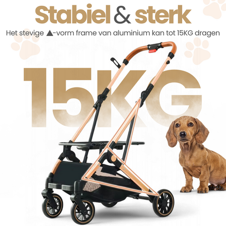 Dogs&Co&reg; Luxe Multifunctionele Hondenbuggy Grijs