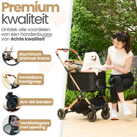 Dogs&Co&reg; Luxe Multifunctionele Hondenbuggy Grijs