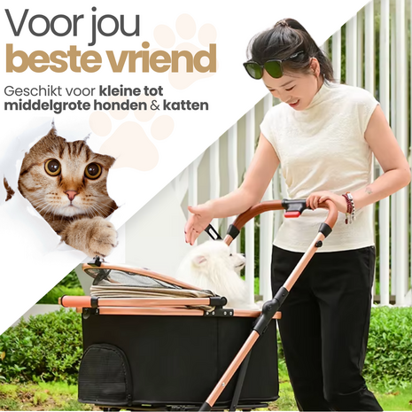 Dogs&Co&reg; Luxe Multifunctionele Hondenbuggy Grijs