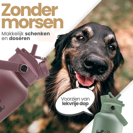 Dogs&Co&reg;&nbsp; Ge&iuml;soleerde Draagbare Drinkfles  Zwart