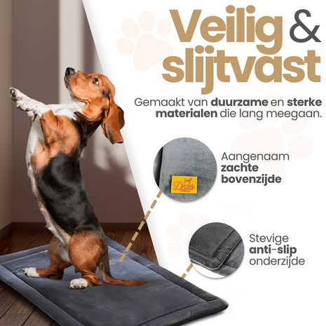 Benchkussen Velour antraciet 105x70cm 