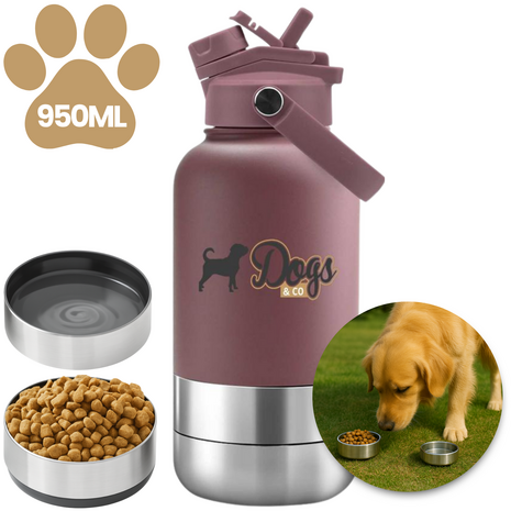 Dogs&Co&reg;&nbsp; Ge&iuml;soleerde Draagbare Drinkfles  Roze
