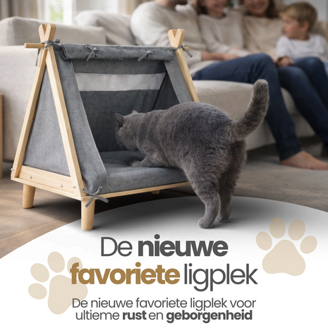Dogs&Co&reg; Dierentent op Pootjes Grijs