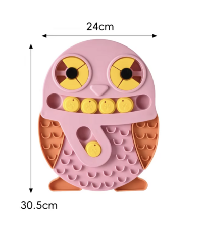 Interactief Denkspel voor Honden Roze &ndash; Puzzel & Snuffelspel &ndash; Anti Verveling &ndash; Uil &ndash; 30,5 cm