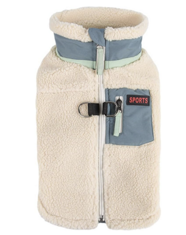 Honden Teddy winterjas Ecru