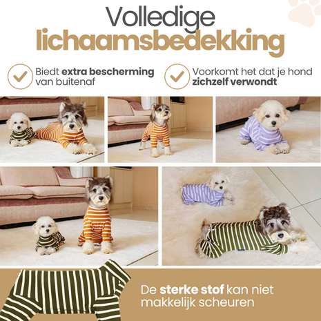 Dogs&Co&reg; Comfort Jumpsuit voor Honden Mosgroen