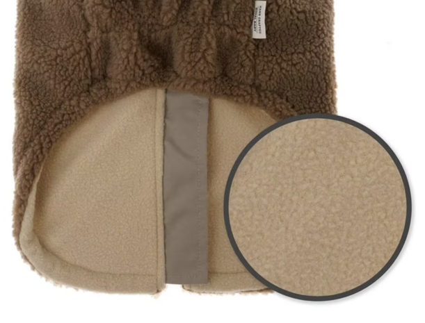 Honden Teddy winterjas bruin 