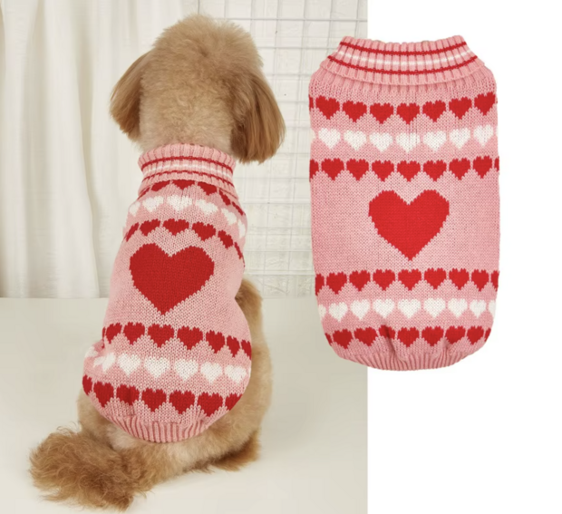 Hondentrui Roze Hartjes voor kleine honden