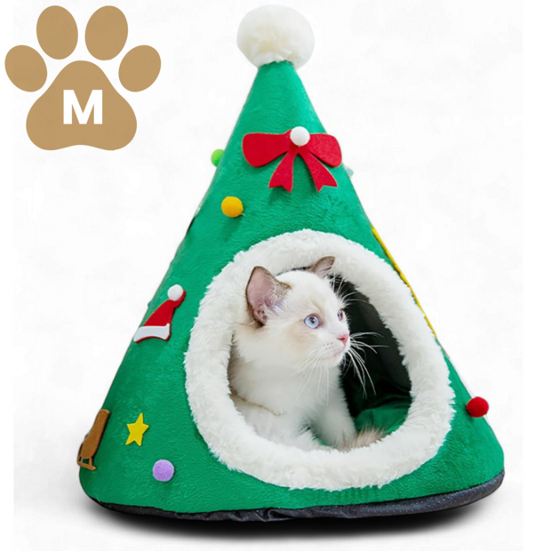 Cats&amp;Co&reg; Kersthuisje voor kleine huisdieren groen Maat M 