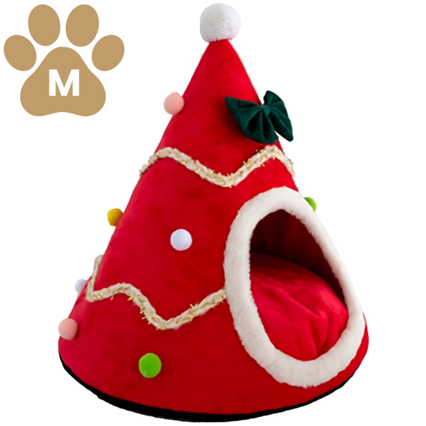 Cats&amp;Co&reg; Kersthuisje voor kleine huisdieren rood Maat M 