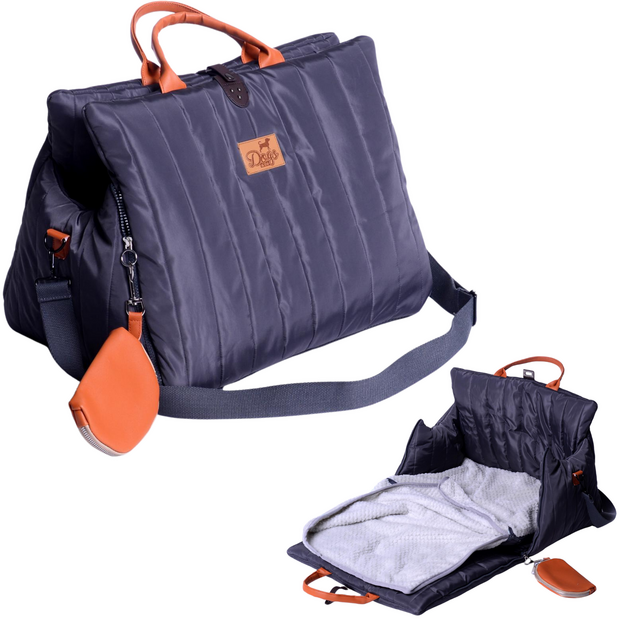 Dogs&amp;Co&reg; Luxe Hondentas Antraciet voor honden tot 8KG 